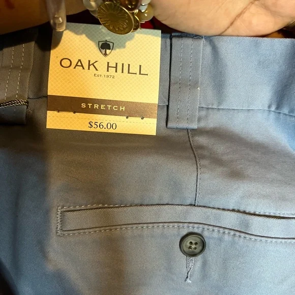 oak hill chino shorts Men’s Size 44 Gray/blue Golf Casual 10” Inseam NWT - Picture 6 of 8